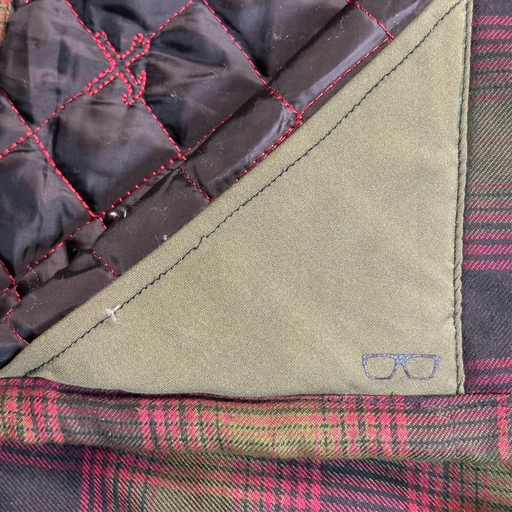 Dixxon Flannel The Payback Plaid Jacket Mens S Quilted Zip Snap Moto Grunge NWT - Picture 12 of 14